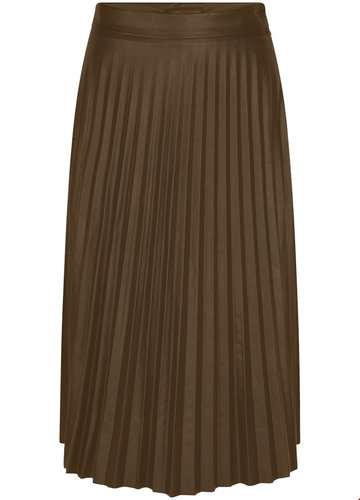 Tramontana Skirt Pleats PU Bruin